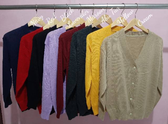 Basic Cardigan - Cardigan Rajut Polos / Cardigan Rajut Wanita / Cardigan Polos