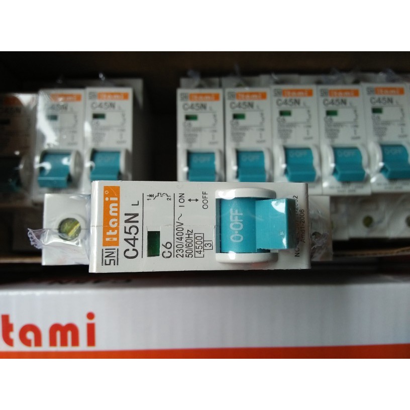 MCB ITAMI 1P 2A 4A 6A 10A 16A 20A 25A 1Phase SNI LMK Grosir