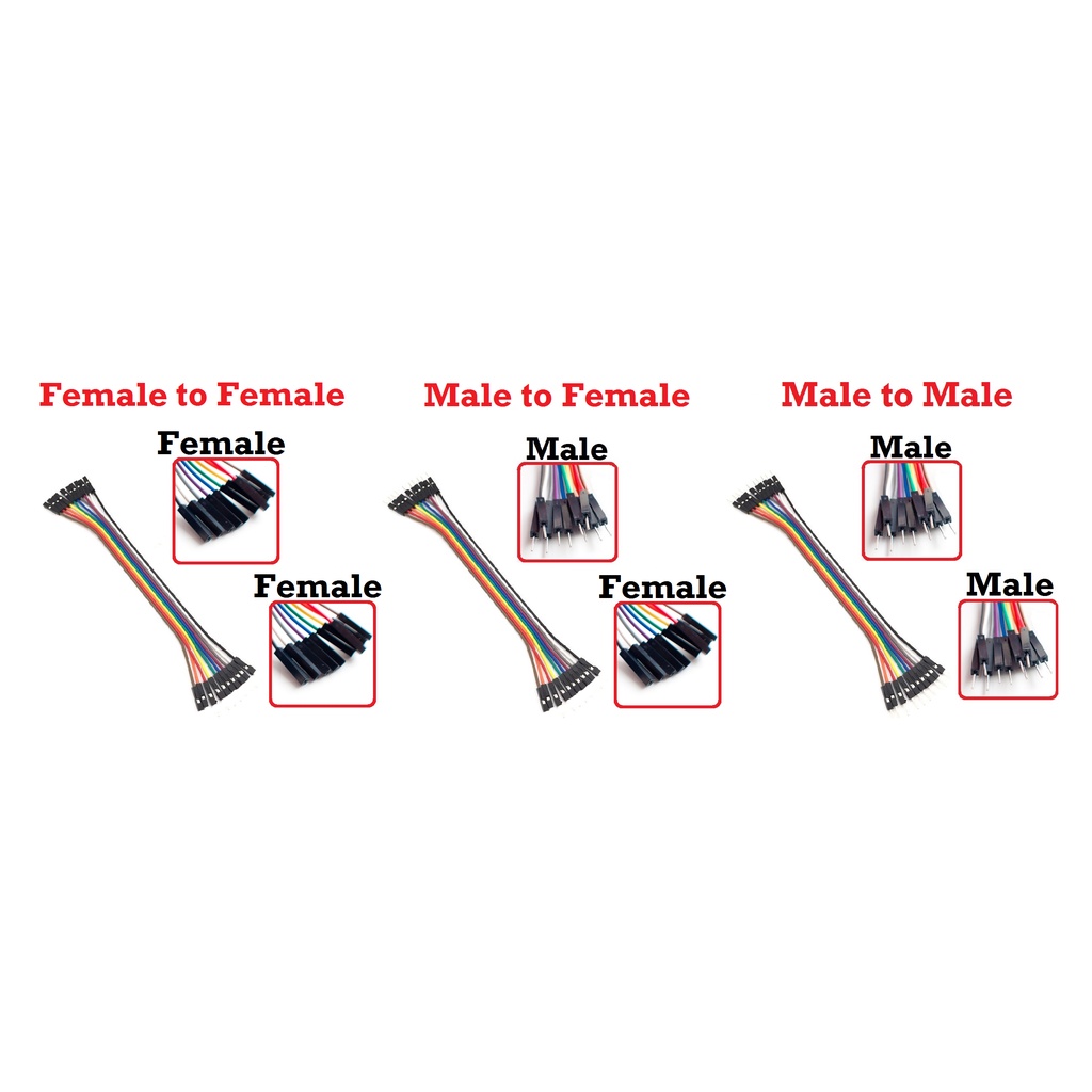 [HAEBOT] Jumper Kabel Arduinoo 20cm Male Female 10pcs buah Board Konektor Pelangi Rainbow Wire Solderless