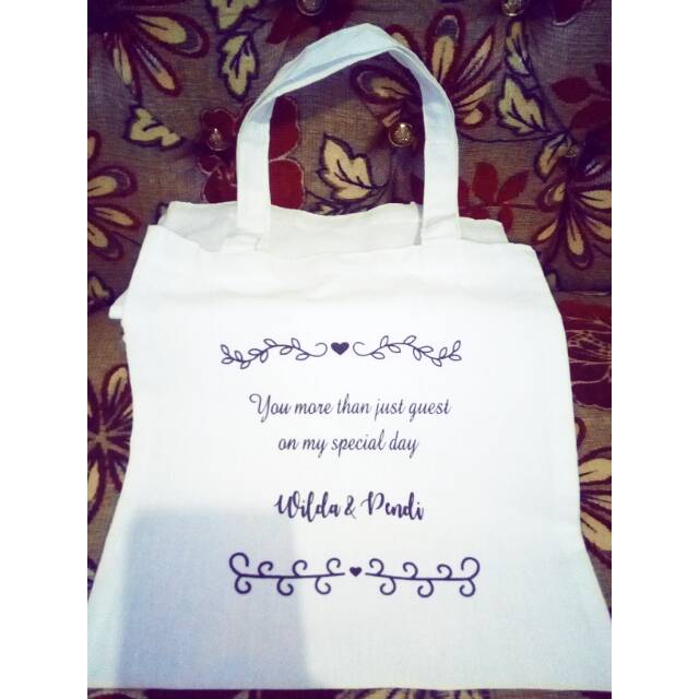 

Tas blacu ukuran 18*24+sablon