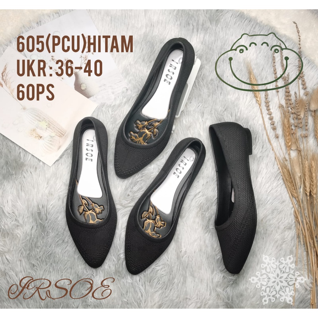 IR-605 Sepatu Kerja Wanita / Sepatu Jelly Wanita / Sepatu Karet Merek Irsoe Ukuran 36-40