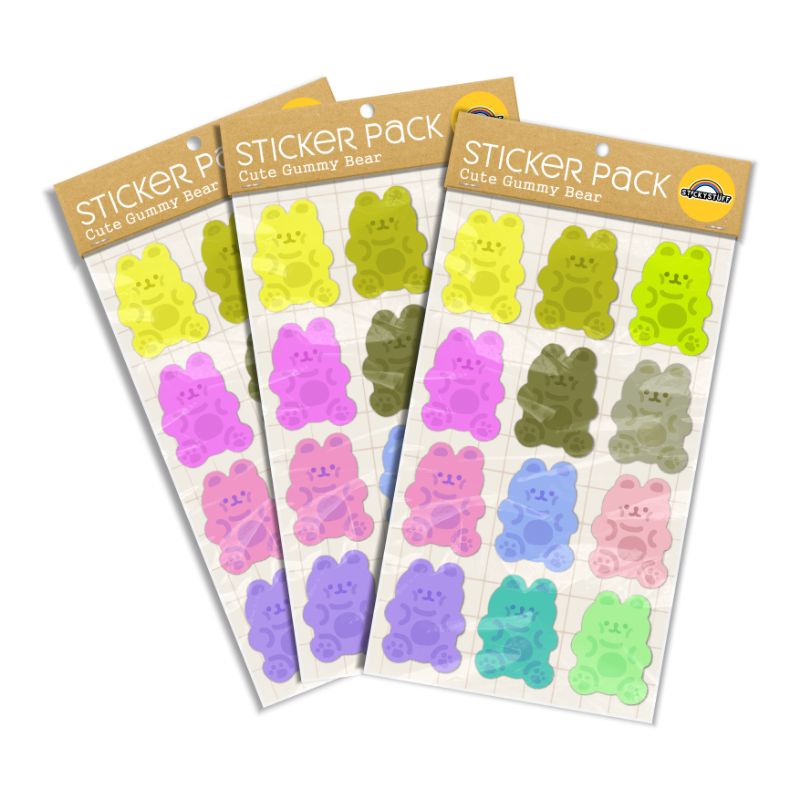 

Mini Sticker Kawaii Gummy Bear | Stiker Pack Beruang Candy | Stiker Vinyl Waterproof Dekorasi Case Handphone - Laptop - Helm