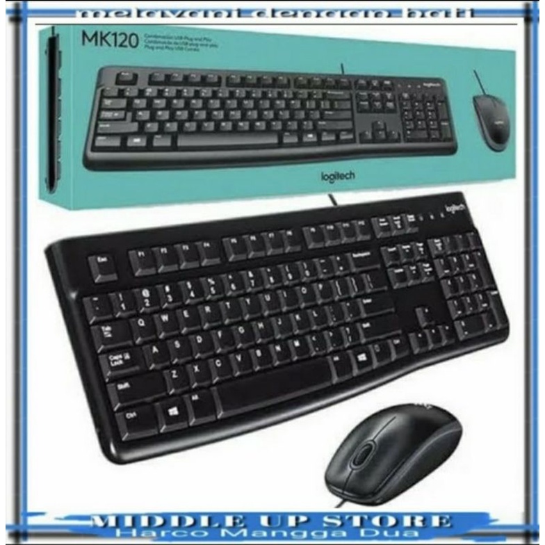 Logitech MK120 Keyboard Mouse Combo / Keyboard Dan Mouse Kabel Usb Logitech MK 120