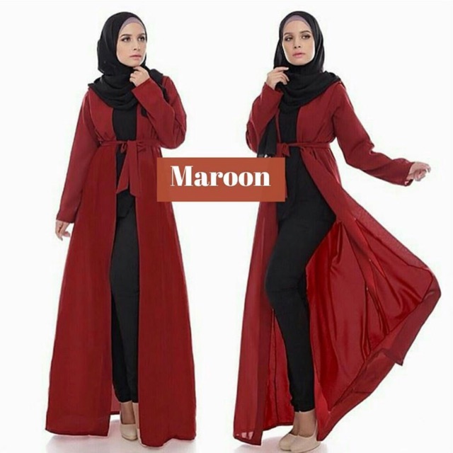 LONG OUTER HIJABERS / CARDIGAN PANJANG / LUARAN HIJAB / OUTER PANJANG TRANSPARAN