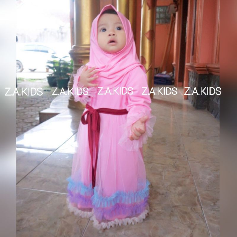 gamis bayi READY / baju aqiqah / dress bayi / gaun bayi / gaun anak / baju muslim anak /RAINBOW