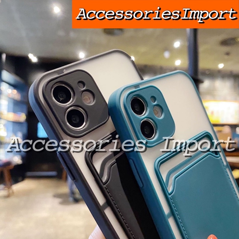 CASE MACARON SLOT CARD IPHONE 13/ 13PRO/ 13PRO MAX/ IPHONE 12/ 12PRO/ 12PRO MAX/ IPHONE 11/ 11PRO/ 11PRO MAX/ FUZE CASE DOVE MACARON PROTECTOR SLOT KARTU