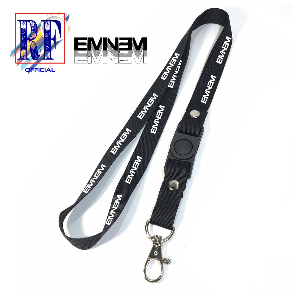 

Gantungan kunci EMINEM rapper rap / band musik hiphop tali lanyard band gantungan leher id card name tag