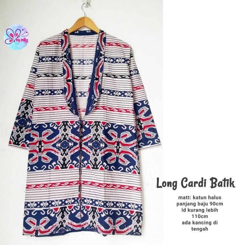 long cardi batik atasan batik wanita cardigan batik