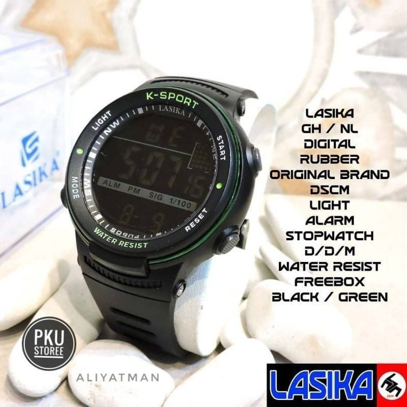 JAM TANGAN SPORT TERLARIS DEWASA DIGITAL LASIKA TAHAN AIR HINGGA KEDALAMAN 10 METER_FREE BOX