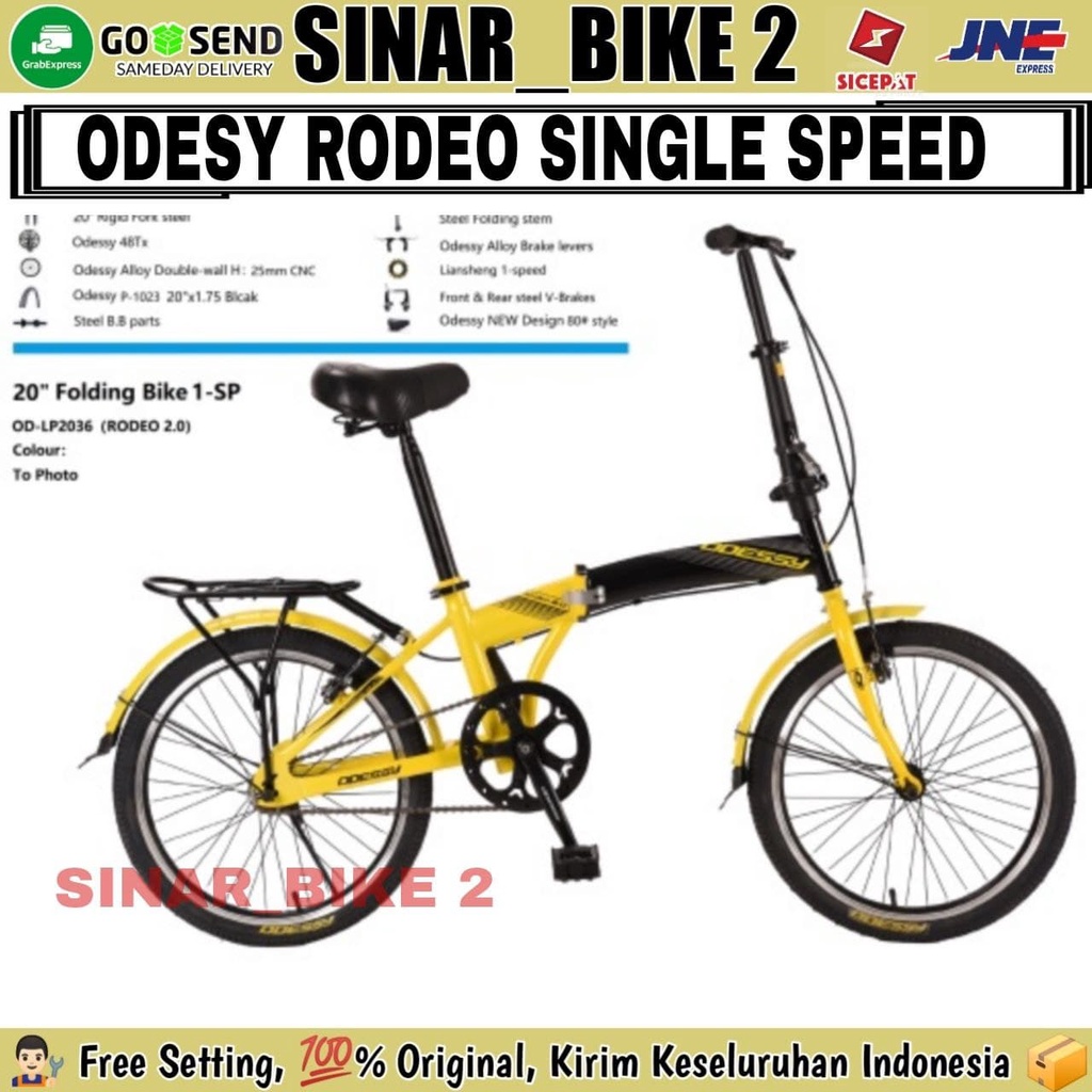 Sepeda Lipat 16, 20 Inch ODESSY RODEO 2.0 LP 20 33 Boncengan Single Speed