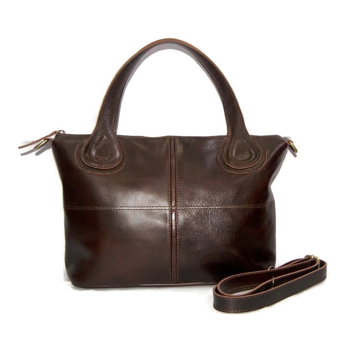 Tas Kulit Asli Wanita Hand Bag + Tali Selempang, Premium Leather Tote Bag - Sella Medium