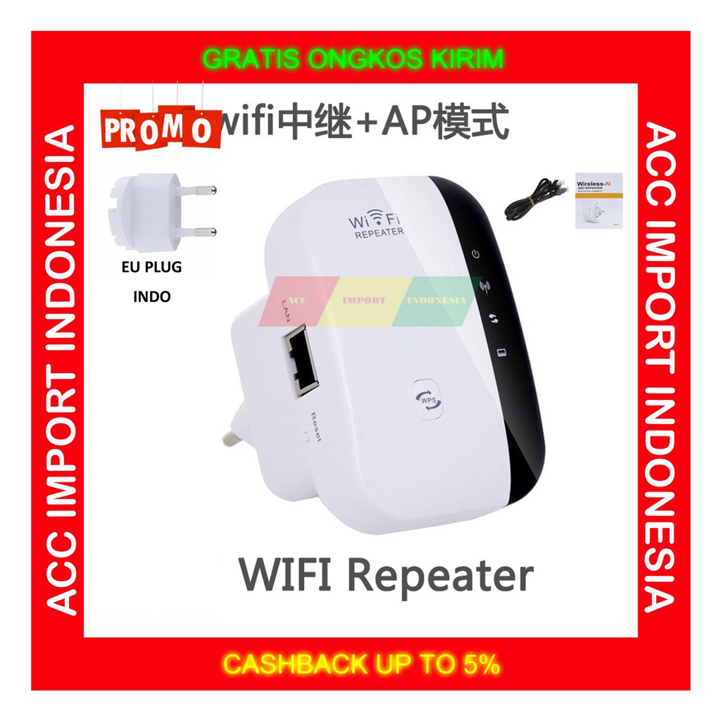 Penguat Sinyal Wifi Penangkap Sinyal Wifi Repeater Ruangan Penguat Sinyal Router Wireless 300MBPS