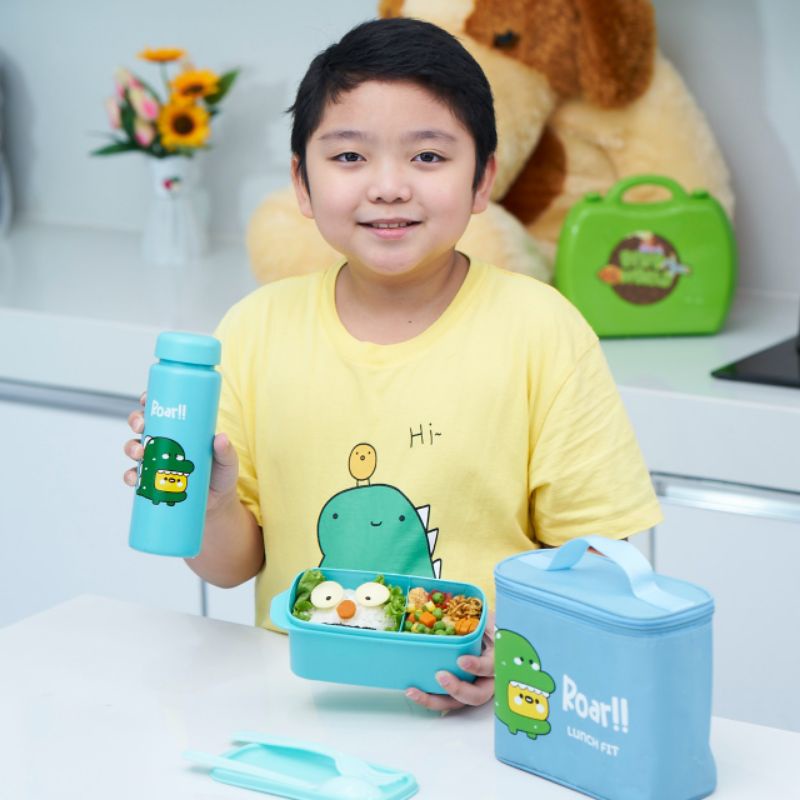 HY Tas bekal makan anak lucu / Lunch box set /Kotak bekal lengkap