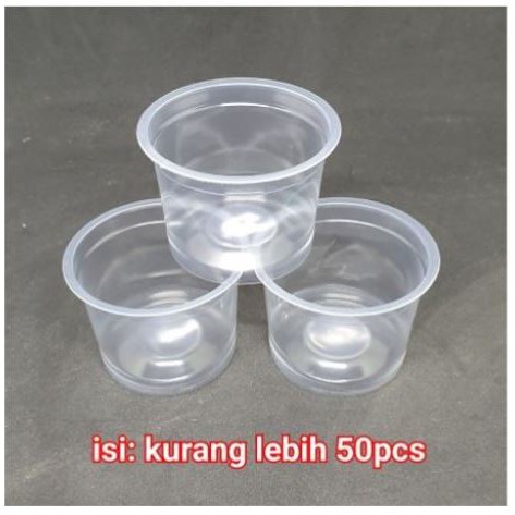 Cup Ice Cream / Gelas Plastik Agar Puding Jelly 65 ml plus tutup