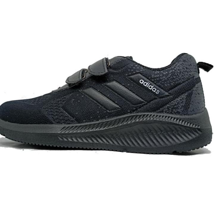 (STOK TERBATAS) SEPATU HITAM POLOS ANAK ADIDAS BIG BANG SNEAJERS SEKOKAH ANAK SD KELAS 1- 6 PRIA WAN