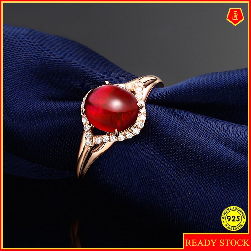 Cincin Berlian Ruby Warna Merah Untuk Pasangan