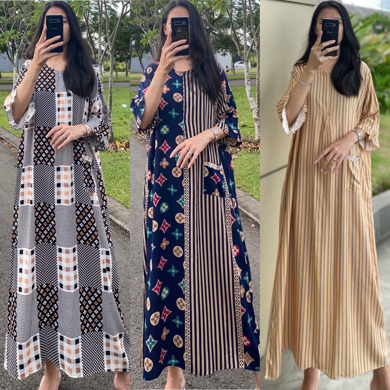 daster tangan 7/8 / busui/panjang viral jumbo /long daster/daster 3/4 /homedress/daster semata kaki/