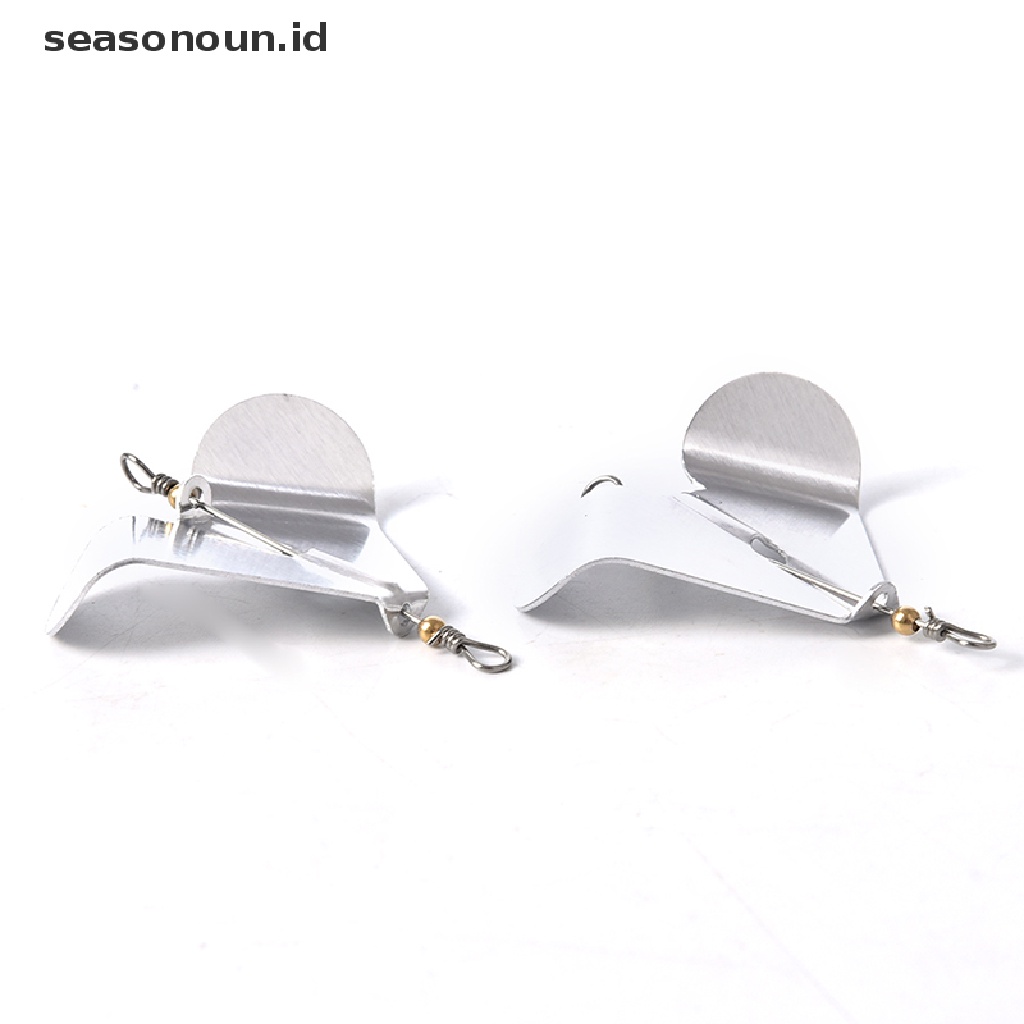 (seasonoun) 5pcs Umpan Pancing Spinner Spoon Bahan Metal