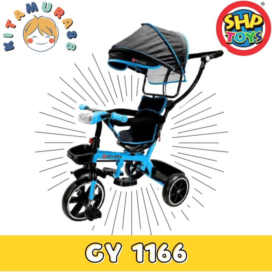 Sepeda Roda Tiga Anak Stroler GYRO 1166 - Tricycle Bike Kids Keren (GOSEND/GRAB)