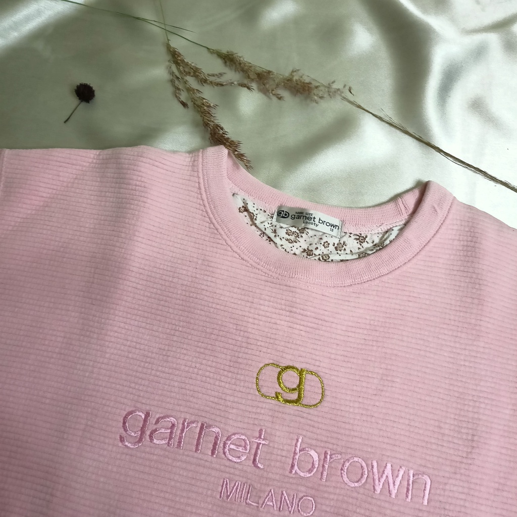 [TRHRIFT] Crewneck Wanita Pink Gamet Brown C7 Preloved Second