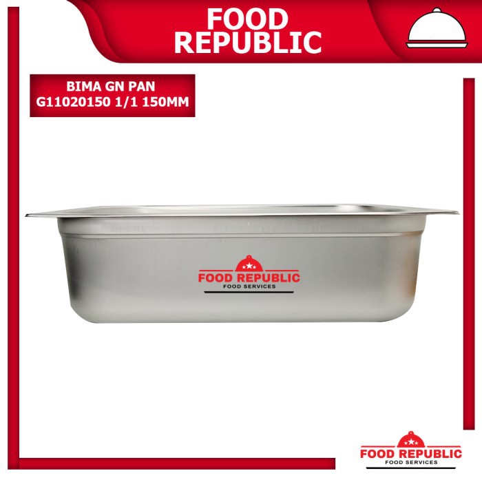 BIMA GASTRONOM FOOD PAN UKURAN 1/1 150mm - WADAH PRASMANAN STAINLESS