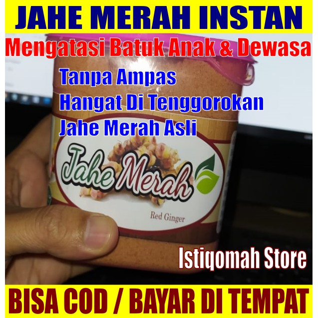 Jahe Merah Instan Mengatasi Batuk Anak dan Dewasa 100% Alami Jahe Asli Tanpa Ampas Siap Saji Enak