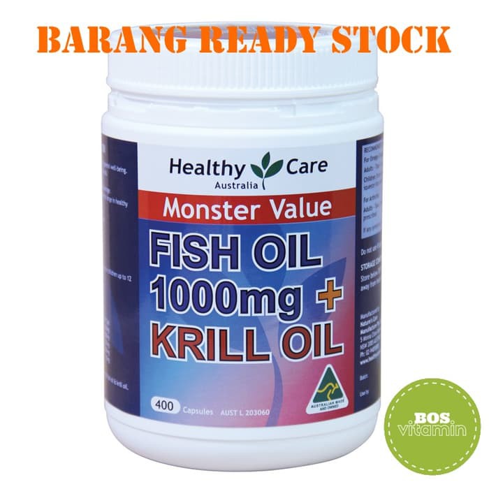 Original Beauty">>> Ready Stock - Healthy Care Fish Oil 1000Mg + Krill Oil 400 Capsules 100%