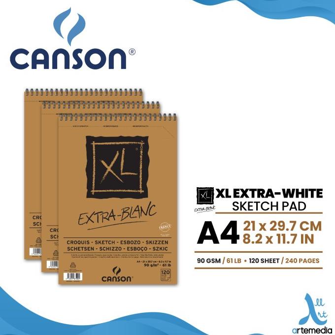 

(BISA COD) Canson A4 XL Sketch Extra White Pad BIG SALE Kode 552