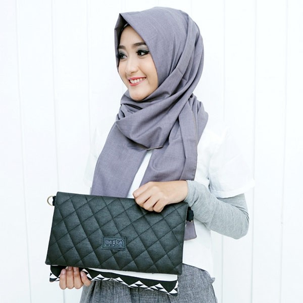 Tas Kanvas Clutch Maika etnik ERO untuk Wanita