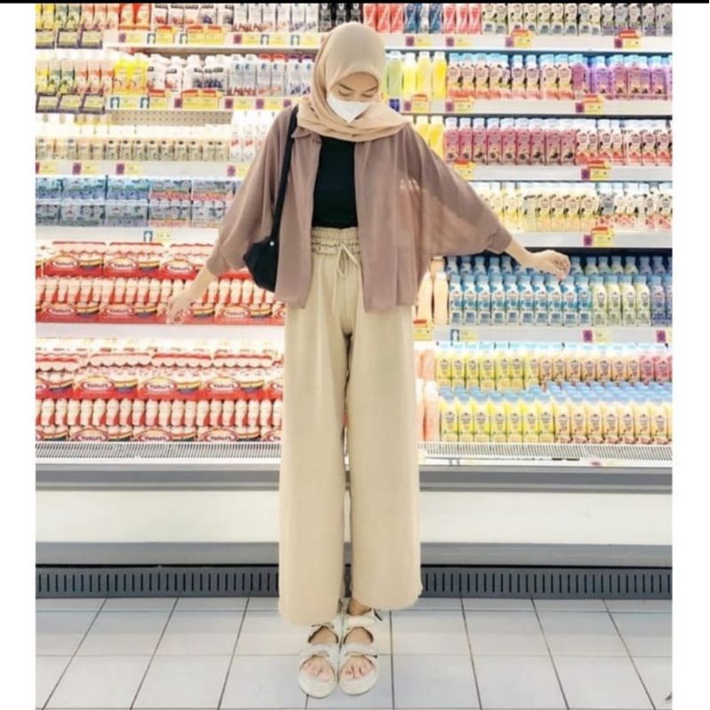 pengiriman cepat BIG PROMO CARDIGAN YOLA BATWING BASIC OUTER ATASAN WANITA (size jumbo)