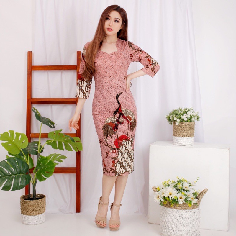 Disc Dress Batik K118 Dusty Pink