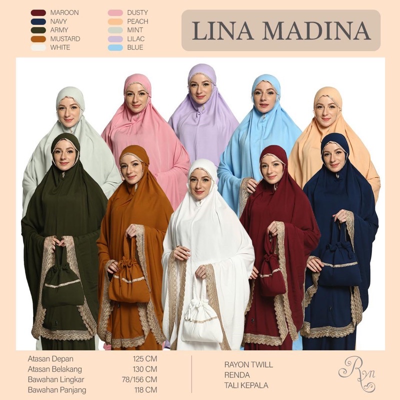MUKENA LINA MADINA RAYON TWILL RHAYANH