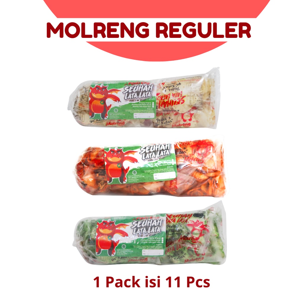 

Keripik Molreng Pedas Seuhah Lata Lata - 1 Pack isi 11 Pcs