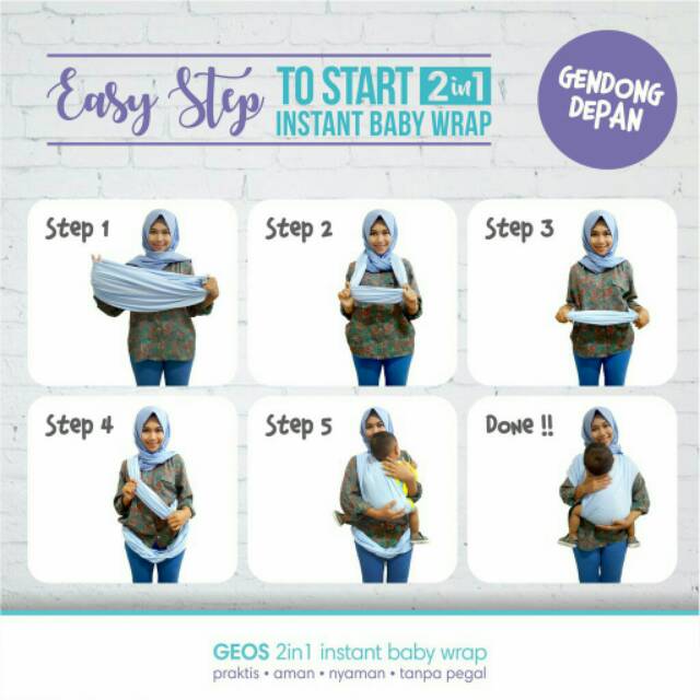 cara pakai baby wrap