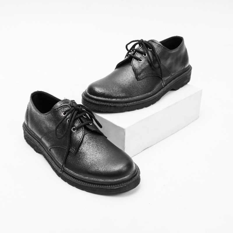 Sepatu Docmart Pria Casual Original Hitam &quot;DAYYAN MEN&quot; Sepatu Formal Oxford Kerja Kantor Terlaris