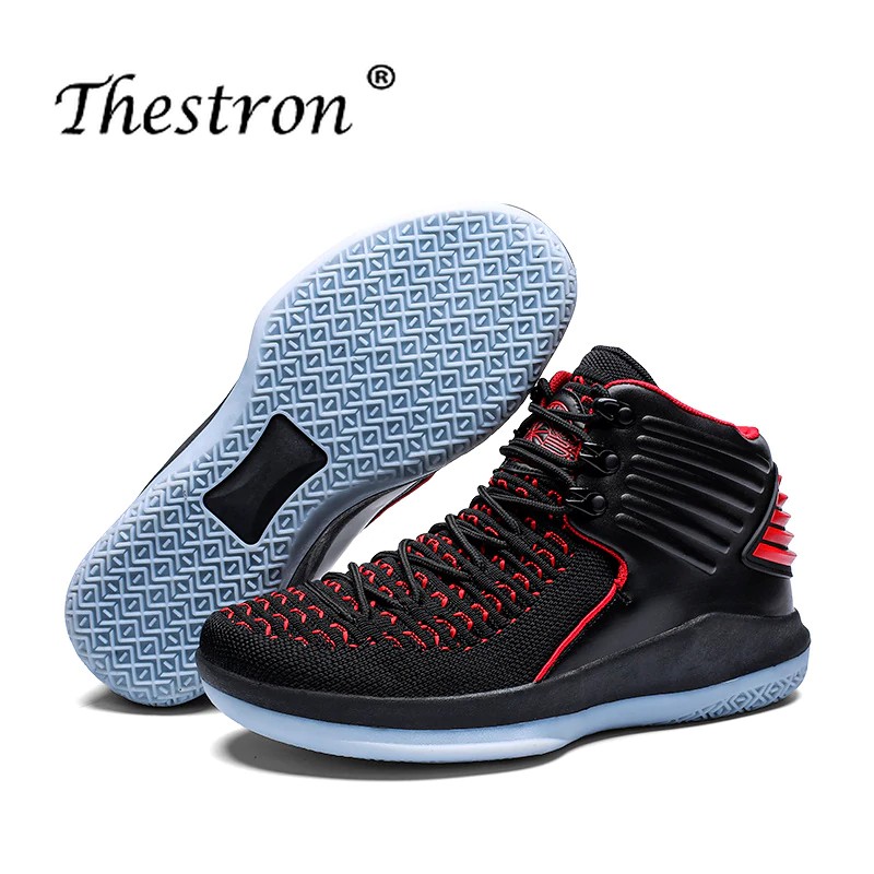 Sepatu basket 2019 Thestron Men Basketball Boots Big Shoes Size 38-47 Professional Basketball Shoes