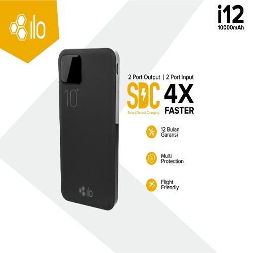 Hippo PowerBank ILO i12 10000mAh Smart Detect Charging