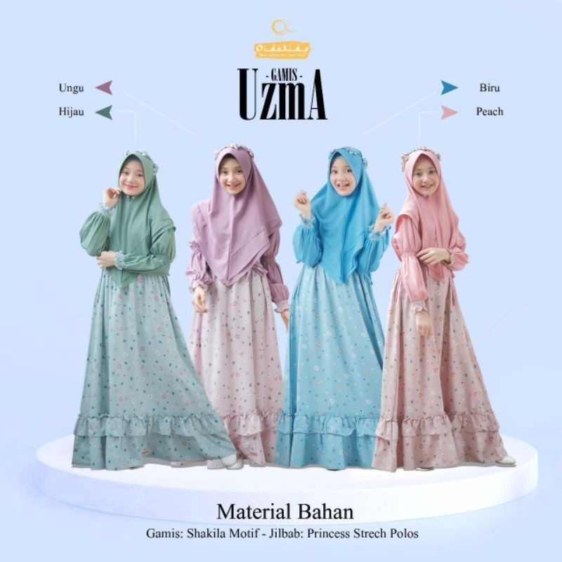 Gamis anak dan remaja Uzma by oidokids