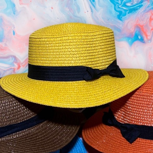 TOPI PANTAI ANAK BAYI BOATER HAT-Kuning
