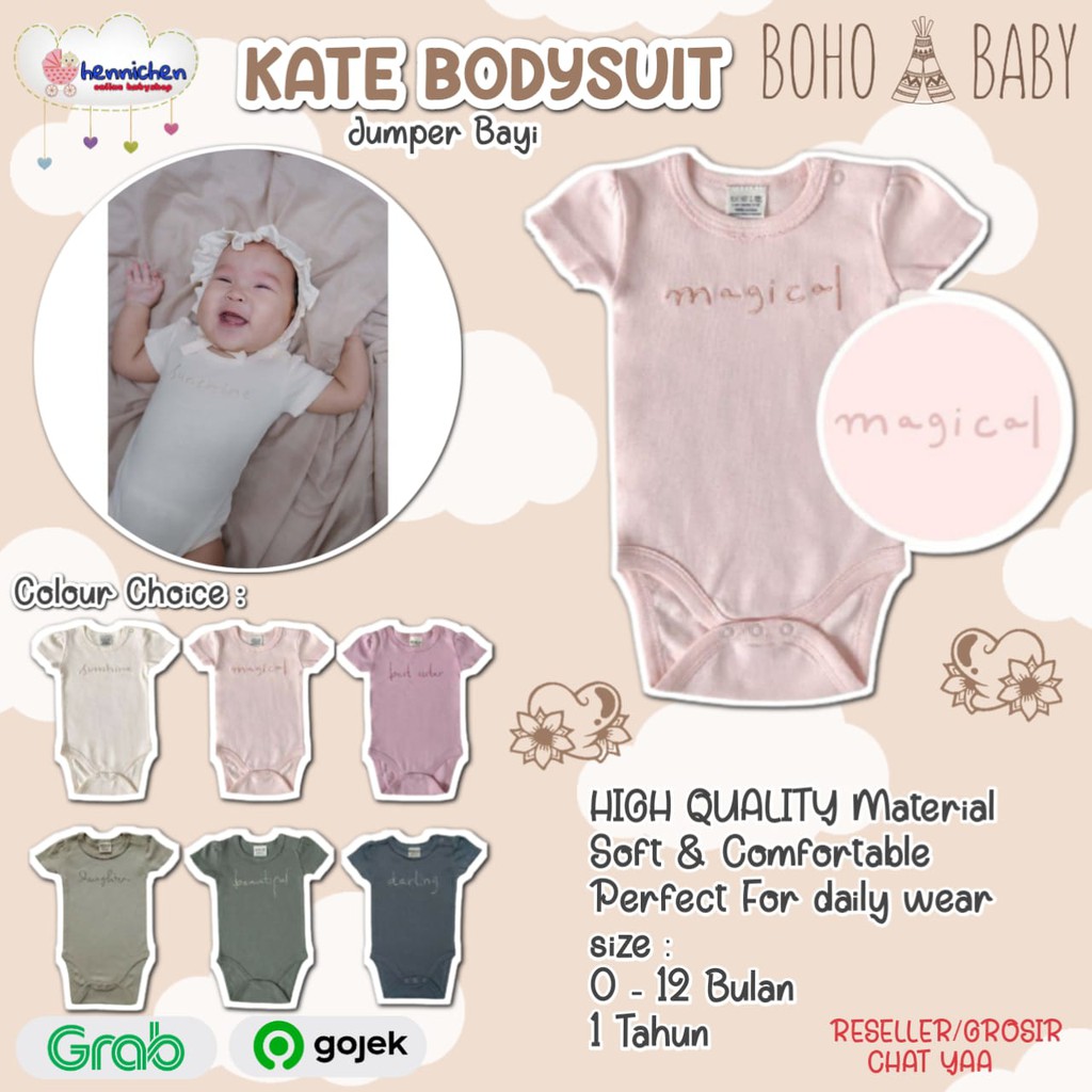 BOHO BABY KATE BODYSUIT JUMPER BAYI 0-1 Tahun BOHOBABY BOHOPANNA