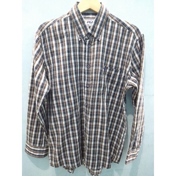 kemeja kerja - kemeja formal kasual brand Fila original second brand