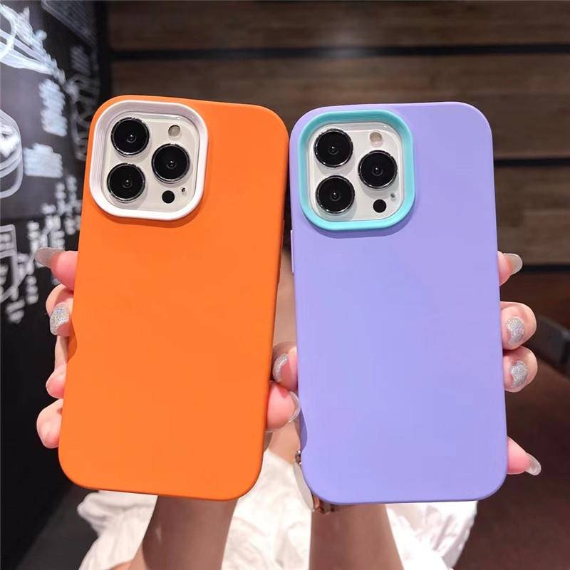 Case Pelindung Kamera Belakang Bahan Silikon Shockproof 3N1 Untuk iPhone 11 12 13 Pro Max