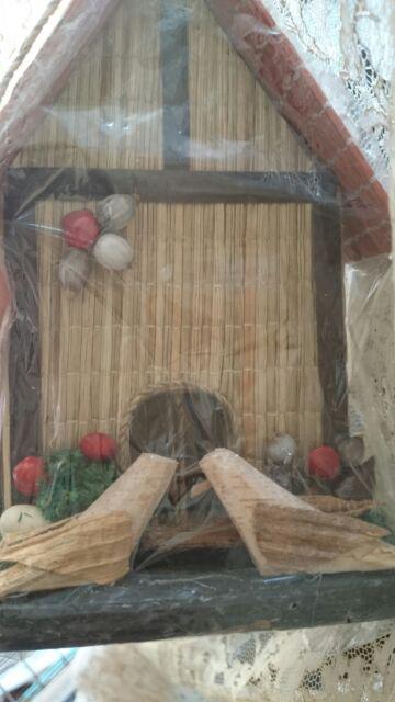 Lonceng Angin Bentuk Rumah Burung 30 X 12 X 7 Cm Rotan Kayu Bambu - Dekorasi Pajangan Rumah Murah