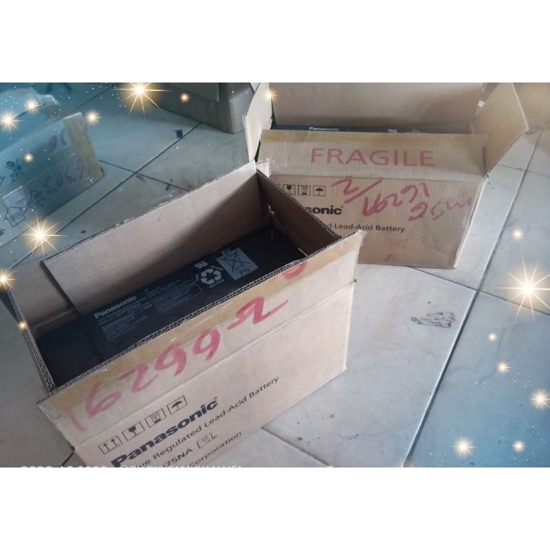 Battery Vrla Panasonic LC-P1275NA/aki kering panasonic 12v 75ah