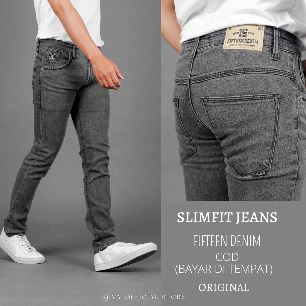 FIFTEEN DENIM - Celana Jeans Pria Slim Fit Streetch Original New Fifteen Denim / Celana Pria Jeans