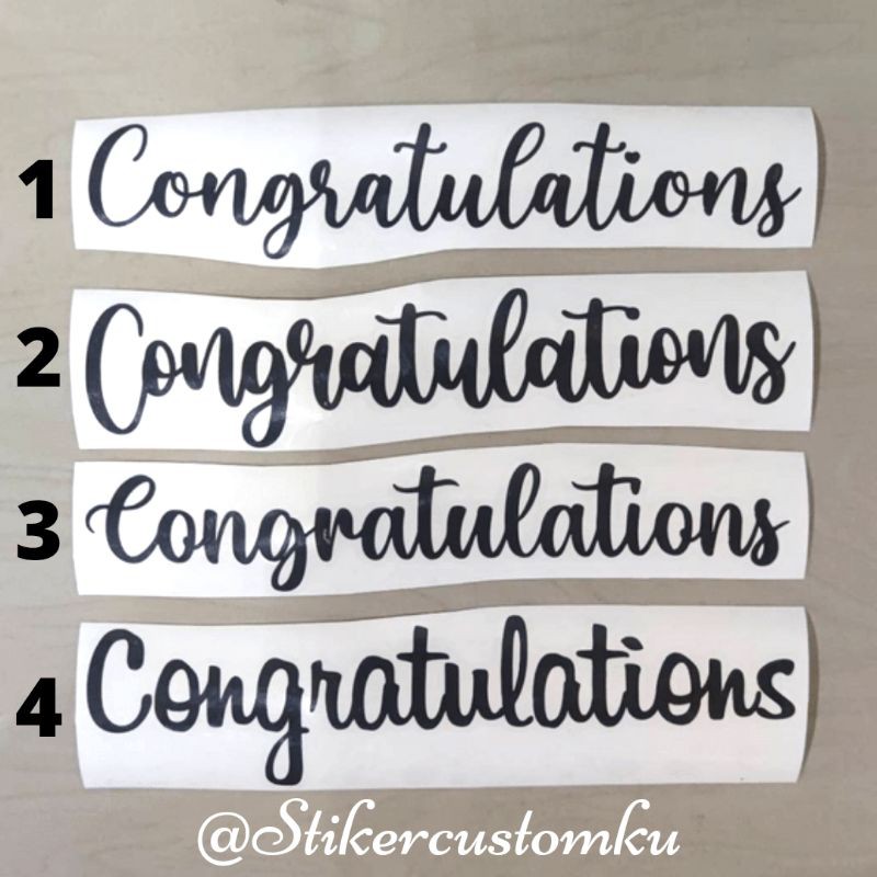 

Stiker Balon PVC Siap Tempel / Sticker balon Congratulations / Stiker congratulation Tipe 2