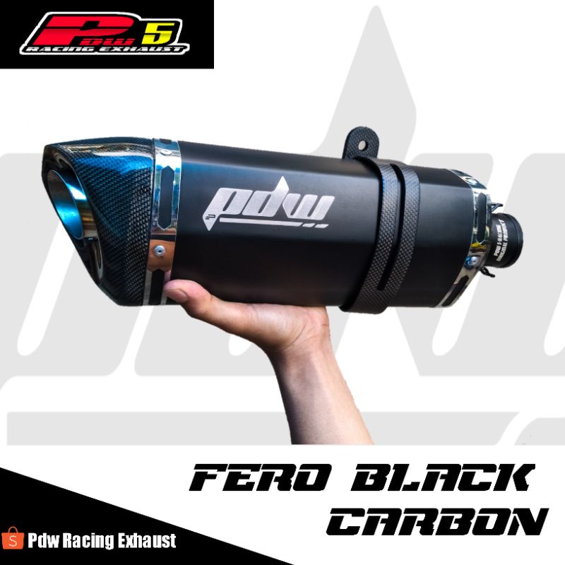 Silencer Saja Fero Black Carbon By Pdw Racing Exhaust