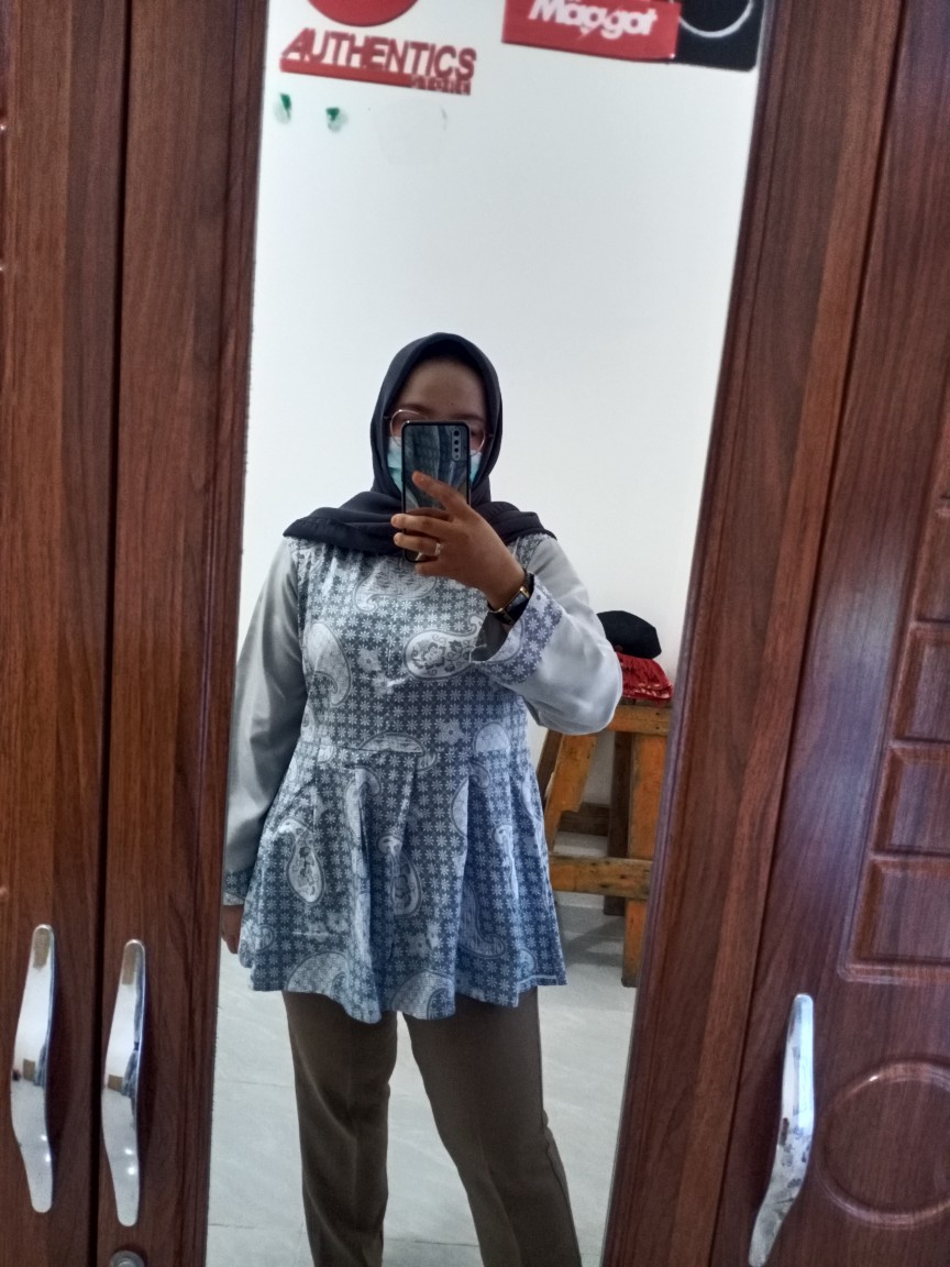 Tey-17 Batik Wanita Asj Sa Hrb026 Kenongo Kemeja Tosca Pendek