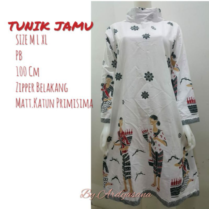 Tunik motif etnik mbok jamu
