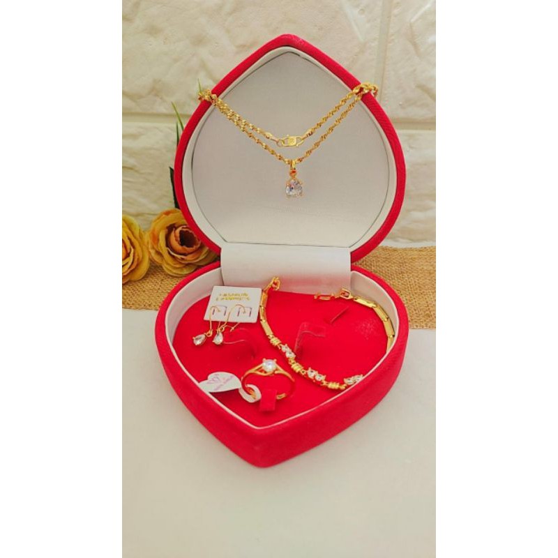 Satu Set Perhiasan Dewasa | Xuping Anti Karat & Lapis Emas